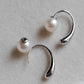 6-6.5mm Genuine Akoya pearls earrings silver