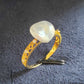 'Wild' Genuine Australian south sea Keshi pearl 18k gold Balletcore ring
