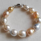 10.8-13.8mm  Genuine south sea pearls classic baroque bracelet