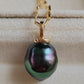 18k gold pendant genuine Mangareva tahitian south sea pearl 9.8x11.4mm