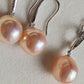 'Fairy Peach' Jewellery set Genuine freshwater pearls 11.8-12.2mm