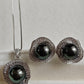 'Black Rose' jewelry set Genuine tahitian sea pearls 7.8-8.9mm