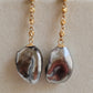 'Nuvole' 18k gold earrings genuine tahitian Keshi pearls timeless elegance