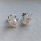 'Wild' earrings studs genuine white south sea Keshi pearls