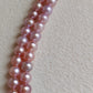 4-4.5mm Genuine freshwater pearls 'Pink lolli beans' necklace silver