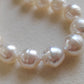 8.6-10.7mm Genuine south sea white pearls baroque necklace