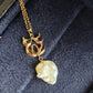 'Wild' Genuine Australian south sea Keshi 'Love cat' 10k necklace