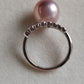 11.5mm Genuine freshwater pearl silver ring