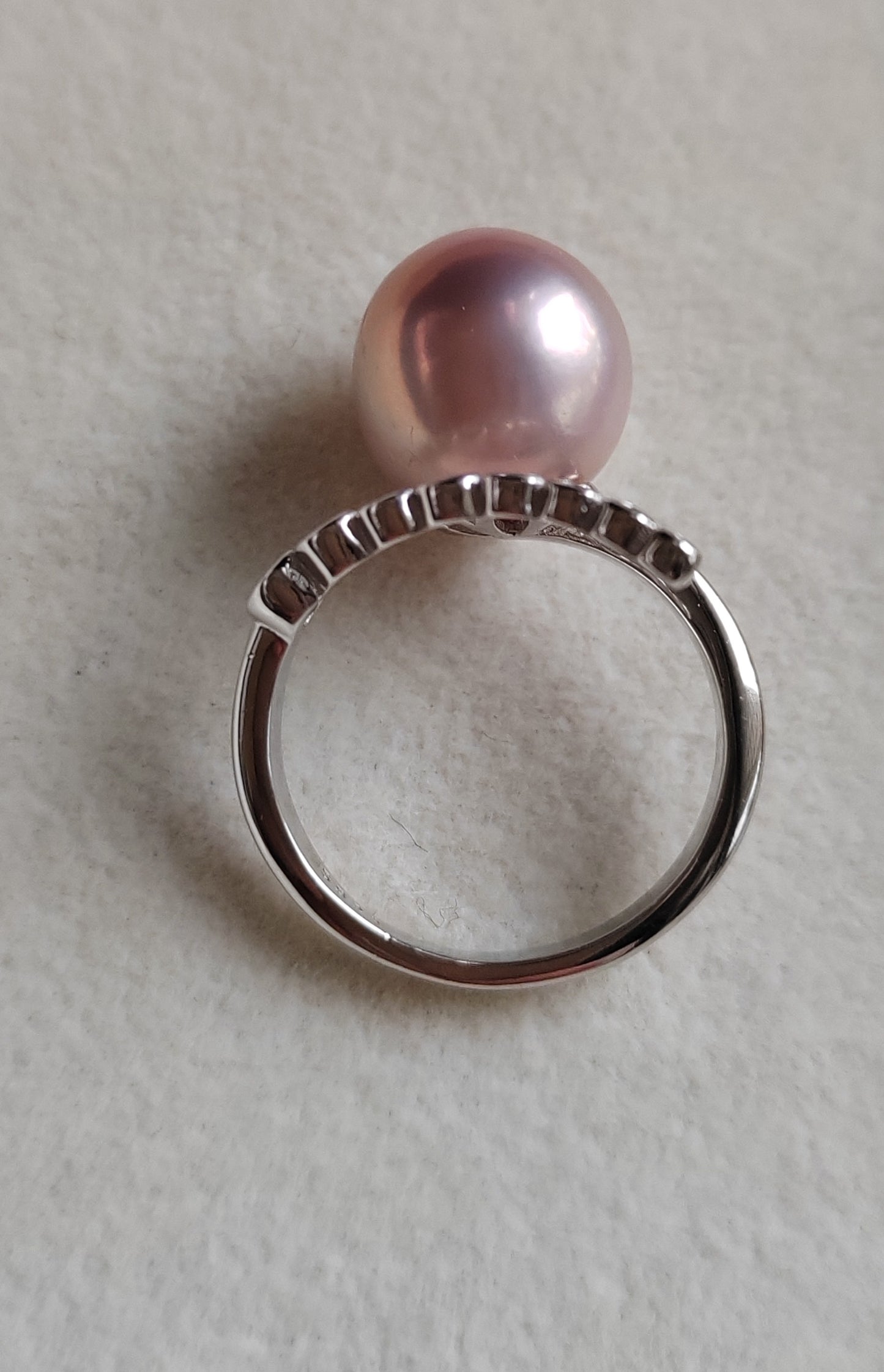 11.5mm Genuine freshwater pearl silver ring