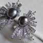 'Wild' earrings genuine tahitian south sea Keshi pearls 7.5mm