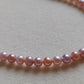4-4.5mm Genuine freshwater pearls 'Pink lolli beans' necklace silver