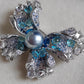 'Blue Butterfly' genuine tahitian sea pearl 10.6mm stunning brooch