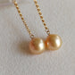18k gold dangle earrings genuine golden south sea pearl 8.3mm