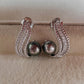 'Wild' earrings genuine Keshi tahitian south sea pearls