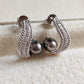 'Wild' earrings genuine Keshi tahitian south sea pearls