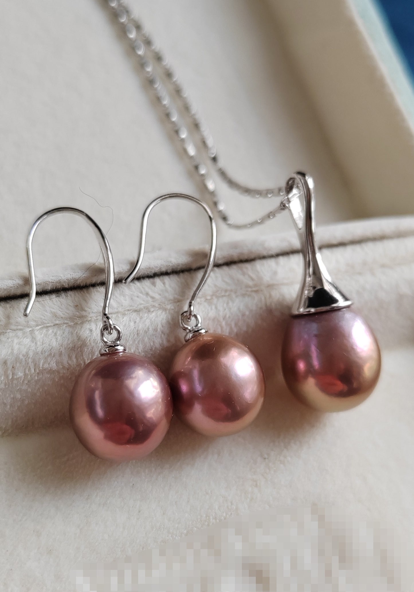 Classic Jewellry set Genuine freshwater pearls 10.9-11.5mm