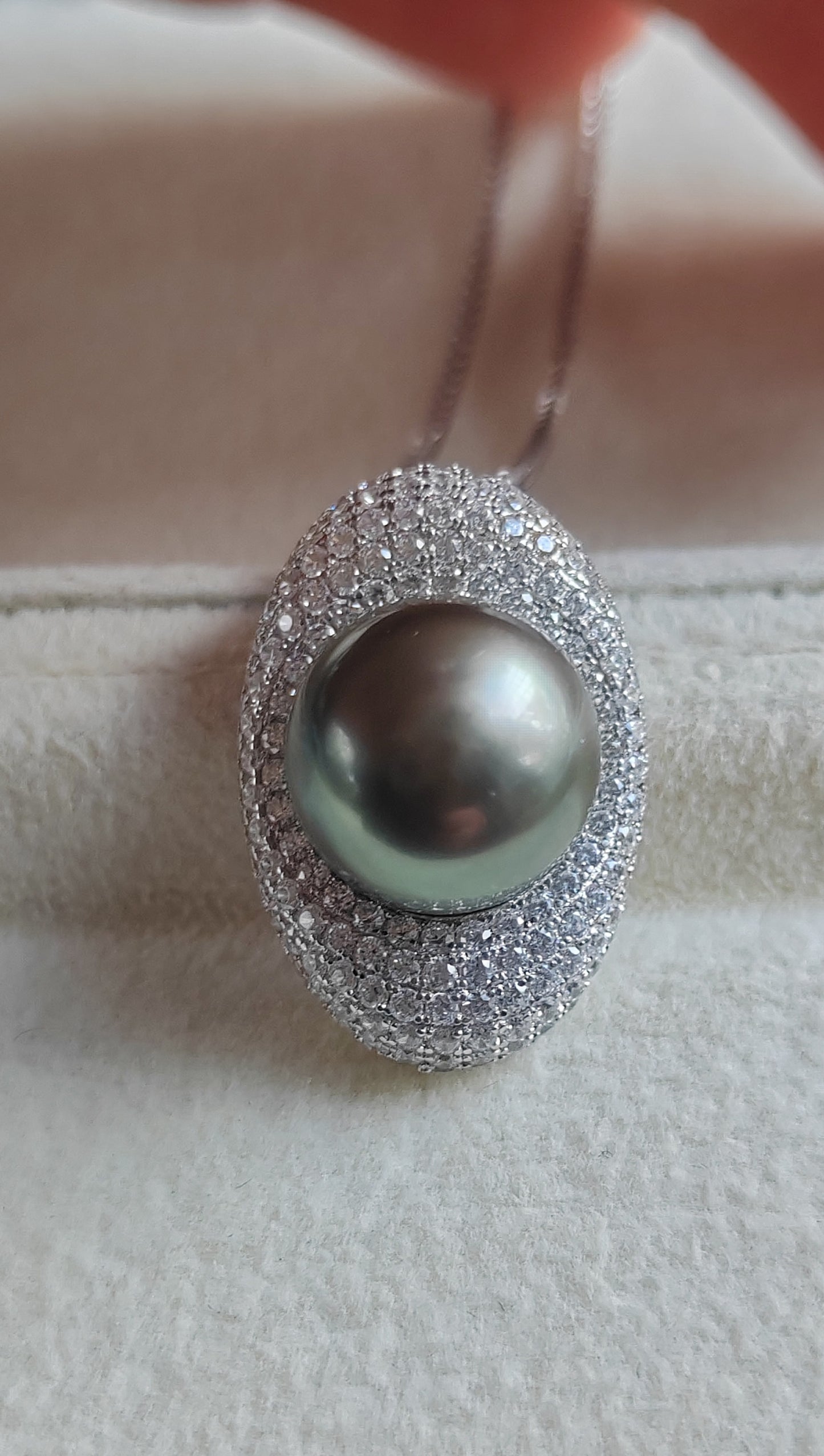 12.3mm Genuine tahitian south sea pearl luxury necklace