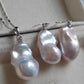 Classic baroque jewelry set Genuine freshwater pearl 12-13mm x20mm