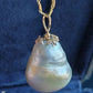 30.4ct Genuine Keshi south Sea pearl 14k gold pendant