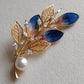 'Early Autumn' brooch genuine south sea white pearl 9.7mm