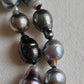 8.3-12.7mm Genuine tahitian south sea pearl baroque necklace
