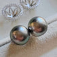 10.1mm Genuine tahitian sea pearls two way earrings