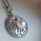 Genuine Japanese akoya pearl & mother of pearl necklace