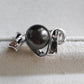 9.3mm Genuine tahitian south sea pearl silver wave ring