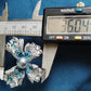 'Blue Butterfly' genuine tahitian sea pearl 10.6mm stunning brooch