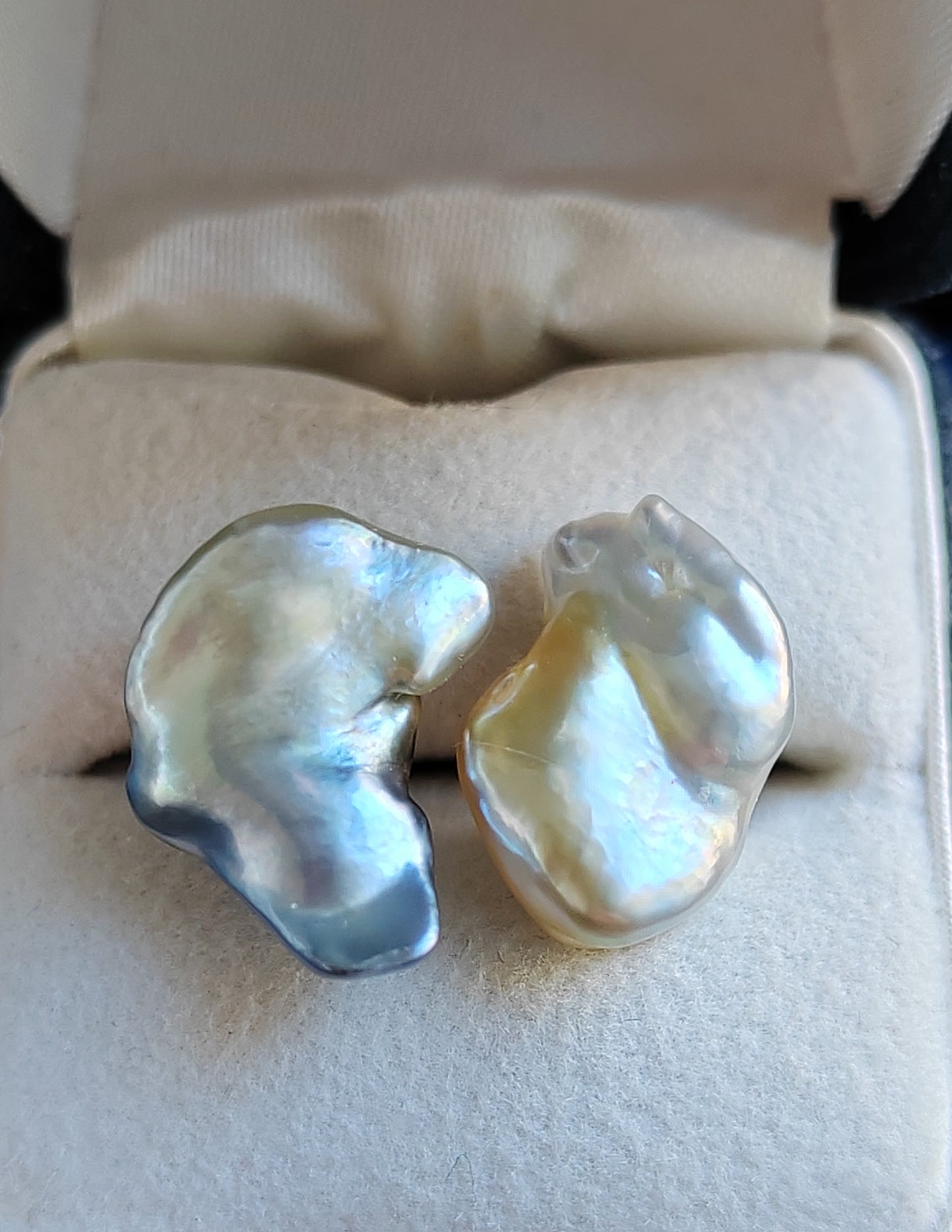 18k gold 'Wild' earrings genuine Australian south sea Keshi pearls 8.3ct