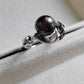 9.3mm Genuine tahitian south sea pearl silver wave ring