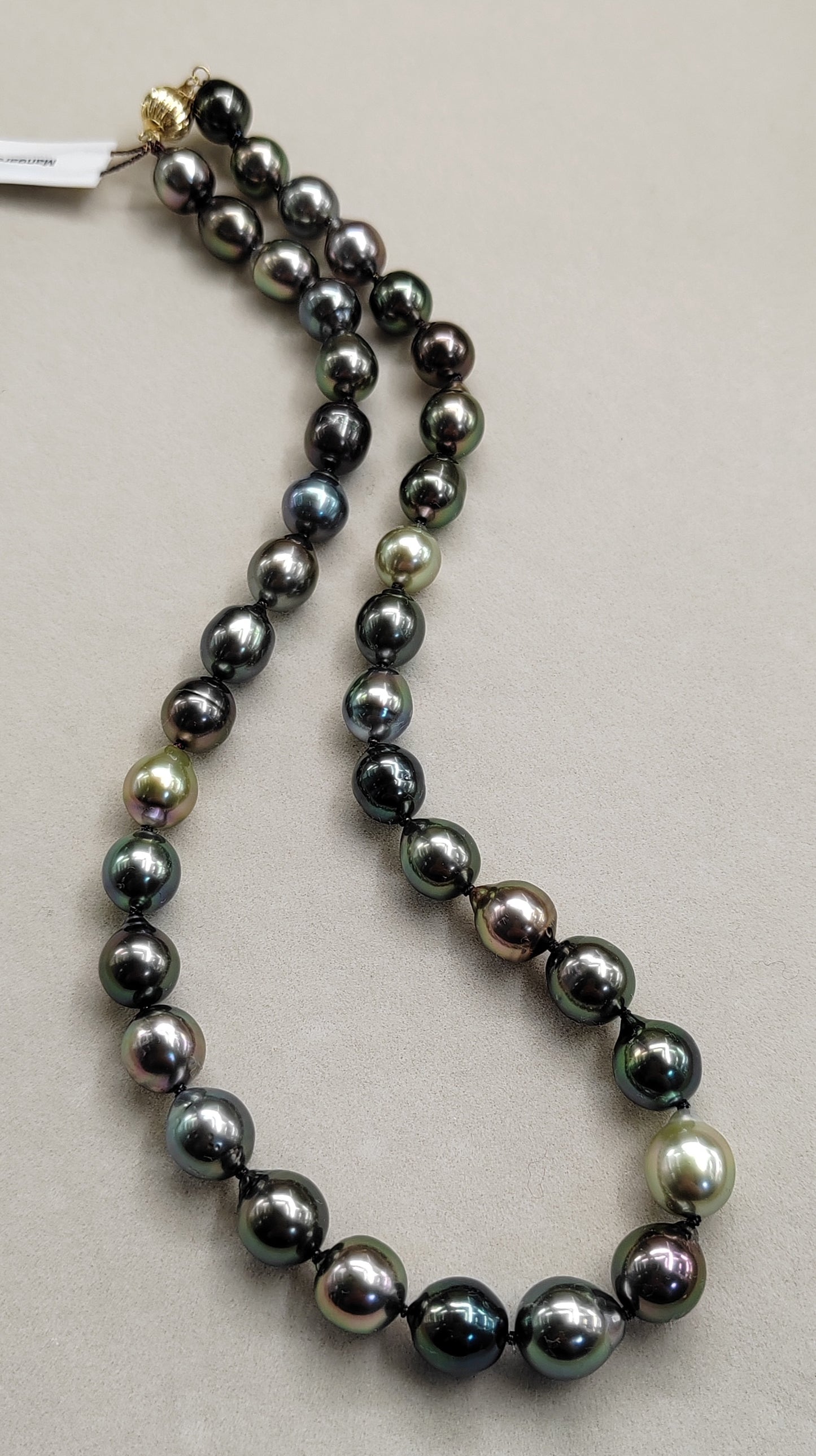 Rare release Rikitea Tahitian sea pearl necklace 9-10.8mm