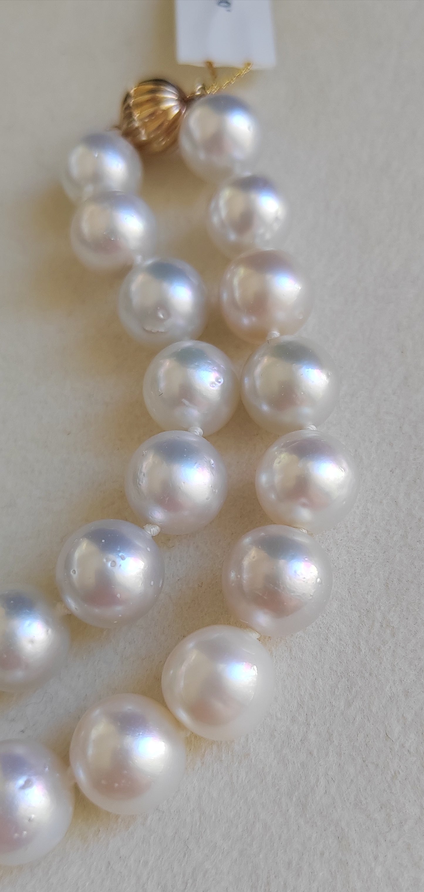 9.8-14.8mm Genuine south sea white pearls classic necklace