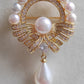 5.1-9.3mm Genuine freshwater pearls brooch/pendant
