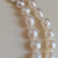 8.6-10.7mm Genuine south sea white pearls baroque necklace
