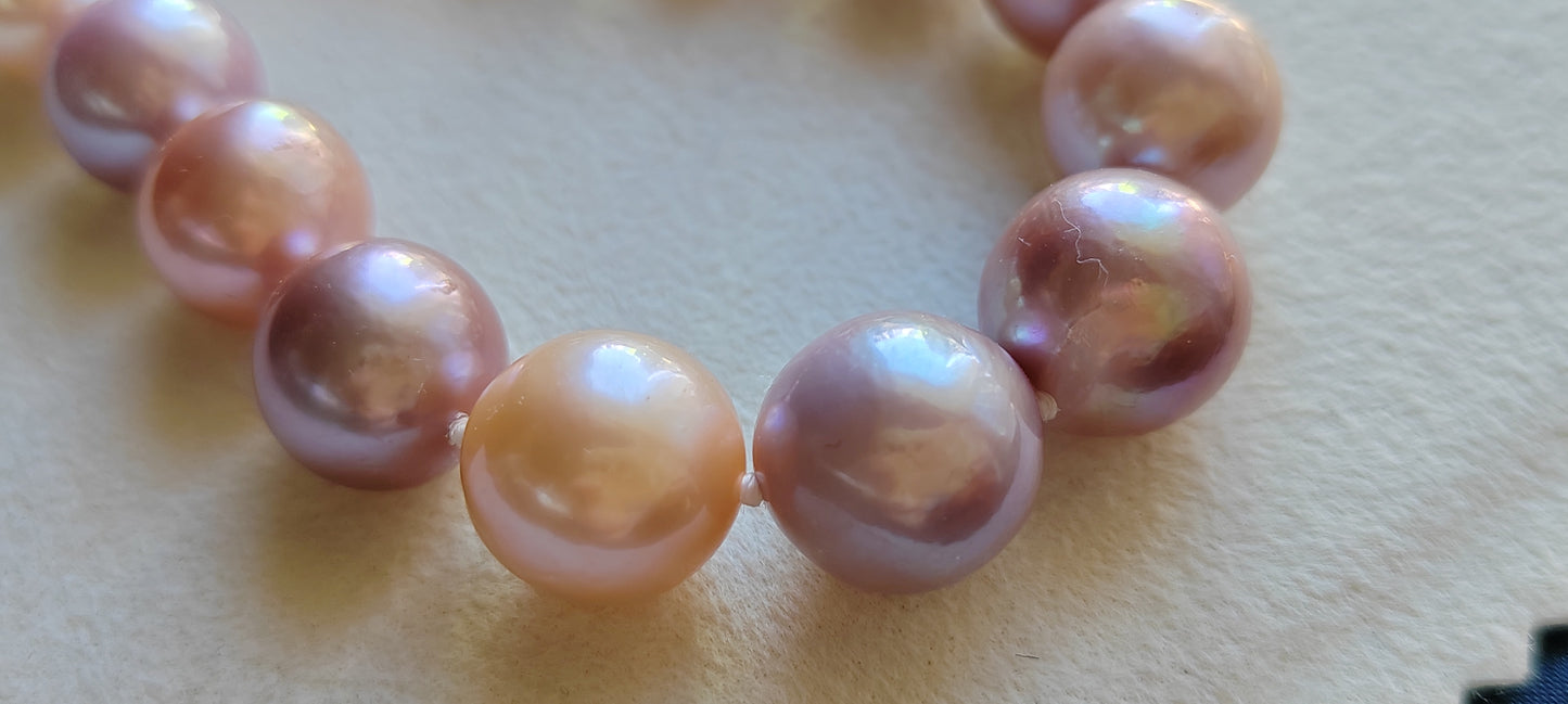 11-12.7mm Genuine freshwater pearls classic necklace