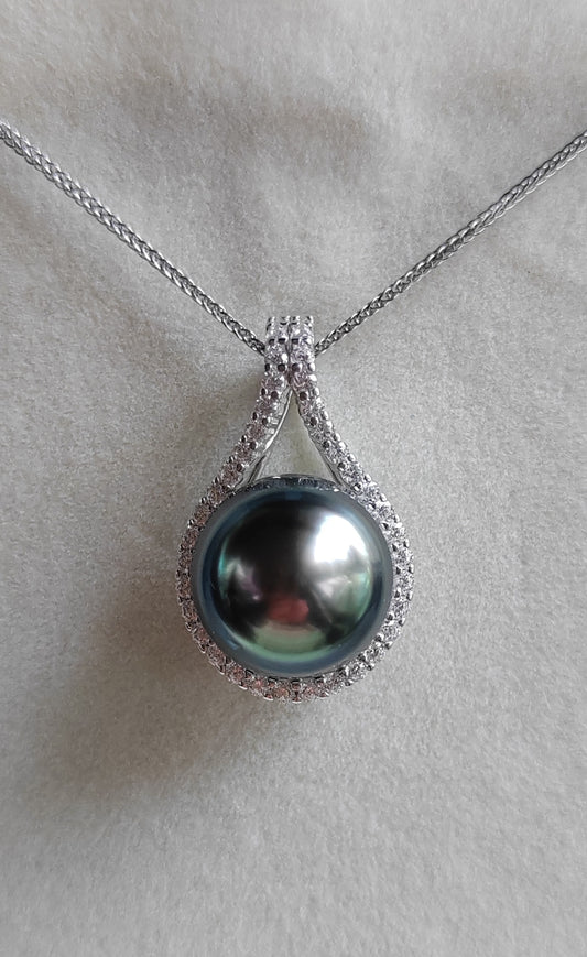 12.7mm Genuine tahitian south sea pearl elegant baroque necklace