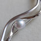 7.8mm Genuine Japanese akoya pearl AAA sterling silver elegant brooch/pendant