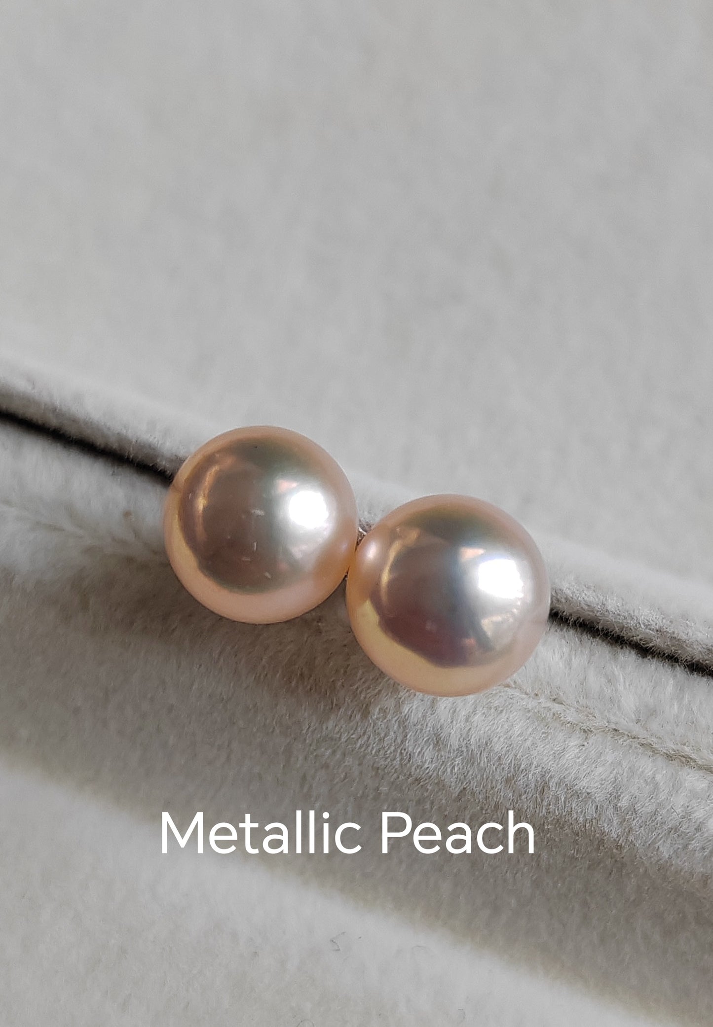 Sterling Silver pearl studs - Genuine freshwater button pearls