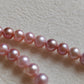 4-4.5mm Genuine freshwater pearls 'Pink lolli beans' necklace silver