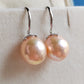 12.5mm Genuine freshwater pearls dangle earrings