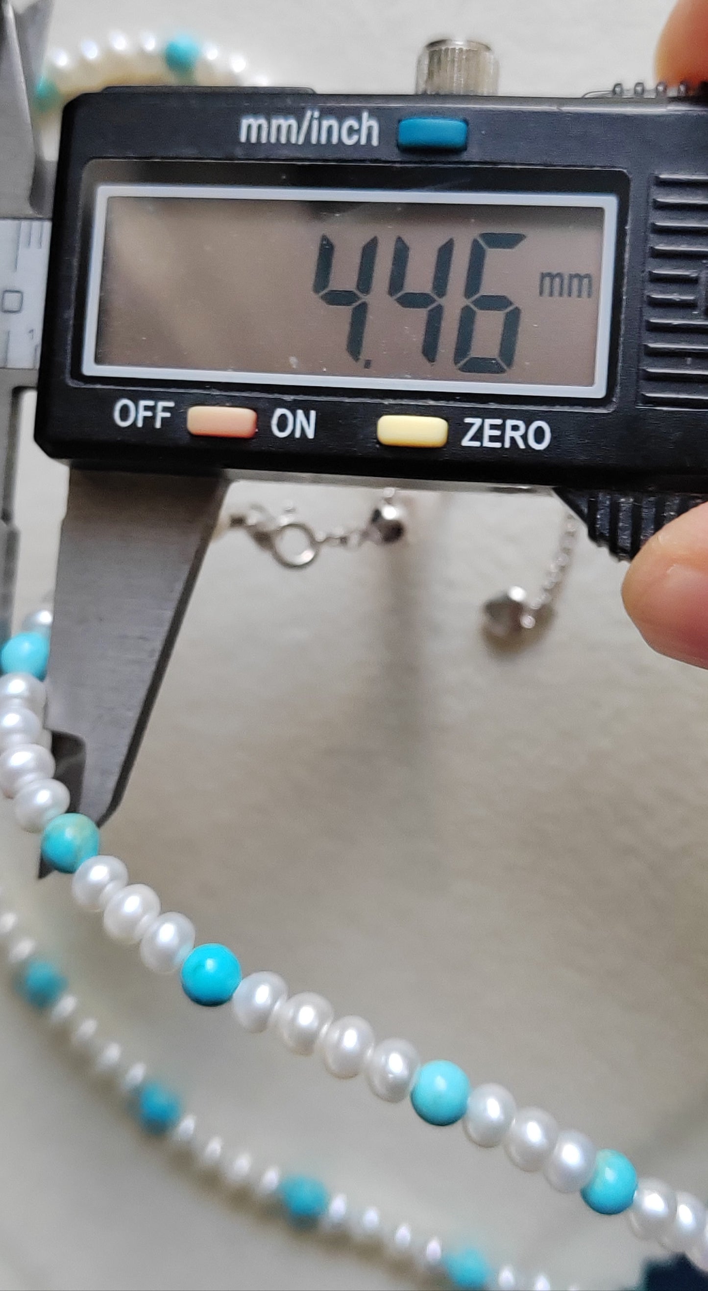 4.3-4.5mm Natural Turquoise freshwater pearls Necklace