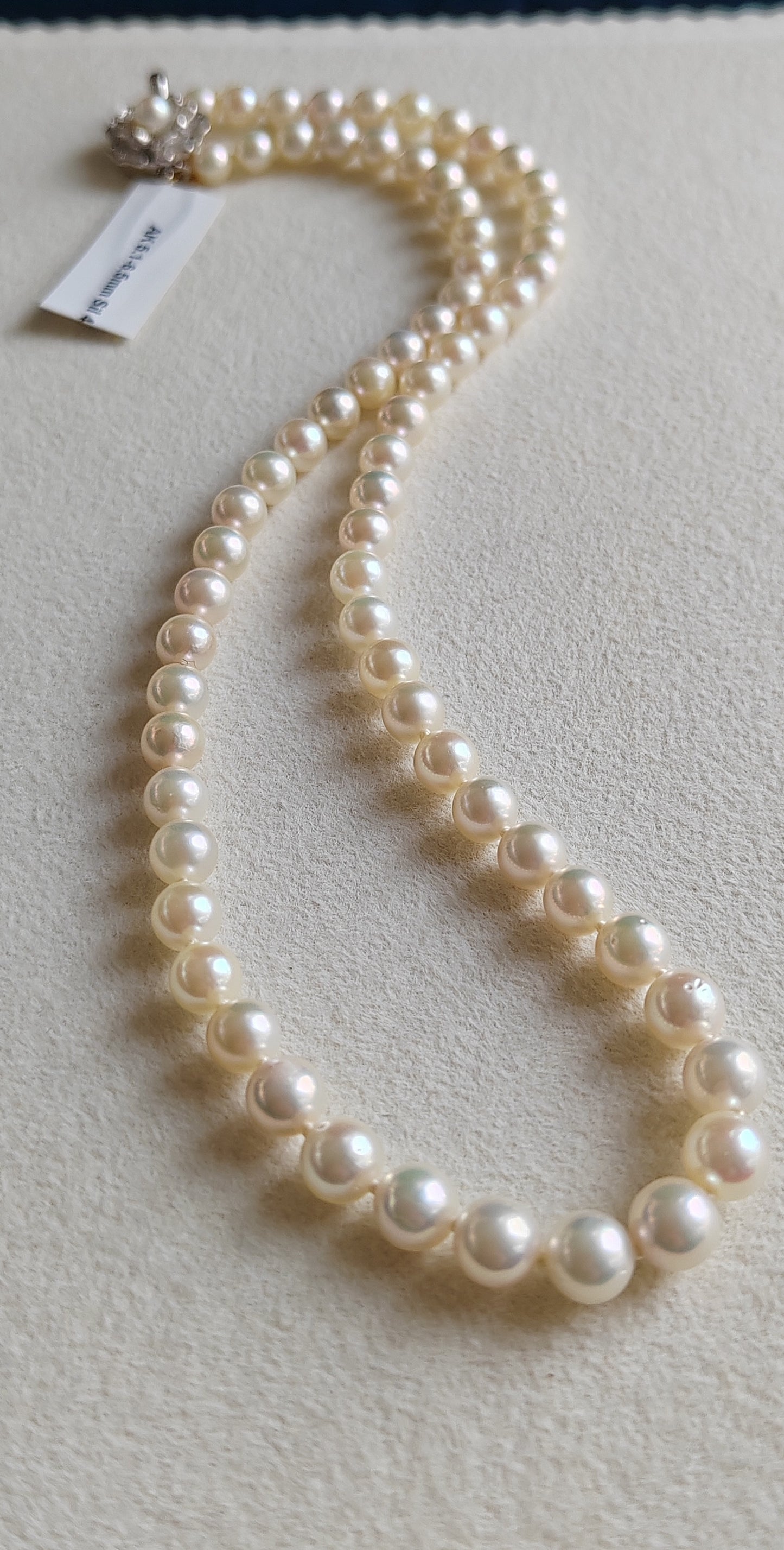 5.1-6.5mm Genuine Japanese akoya pearls classic necklace