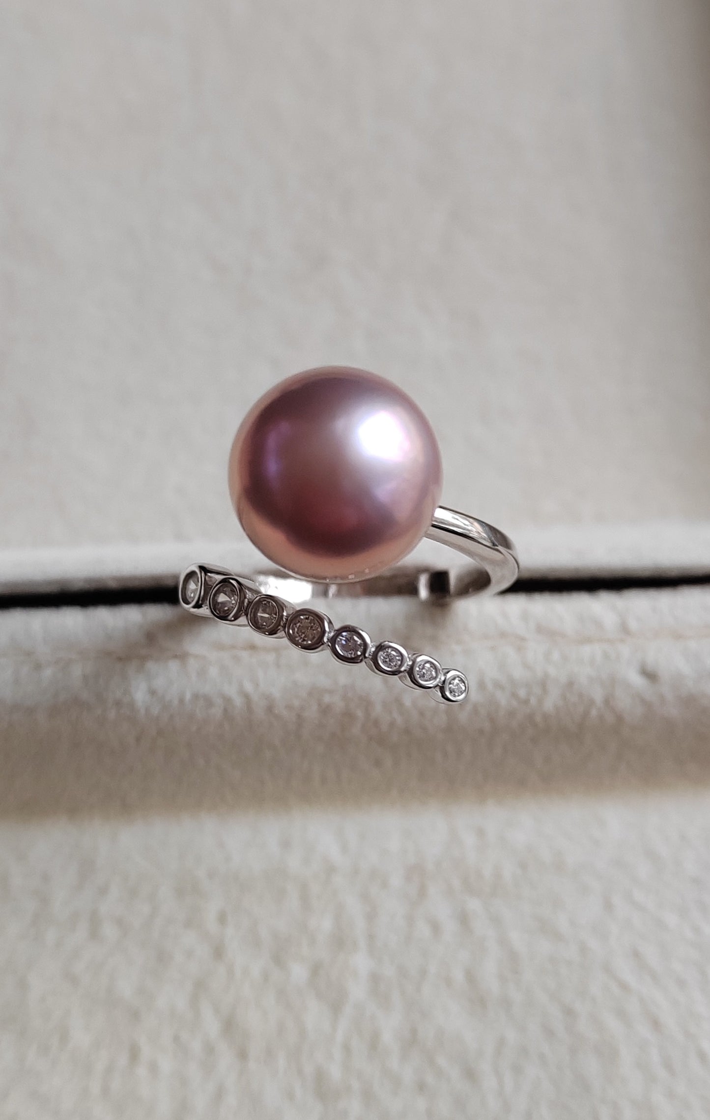 11.5mm Genuine freshwater pearl silver ring