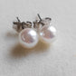 5.5-6mm Genuine Akoya Saltwater pearls every day earrings studs