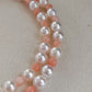 Genuine Japanese akoya pearls and coral necklace 3.3-7.7mm