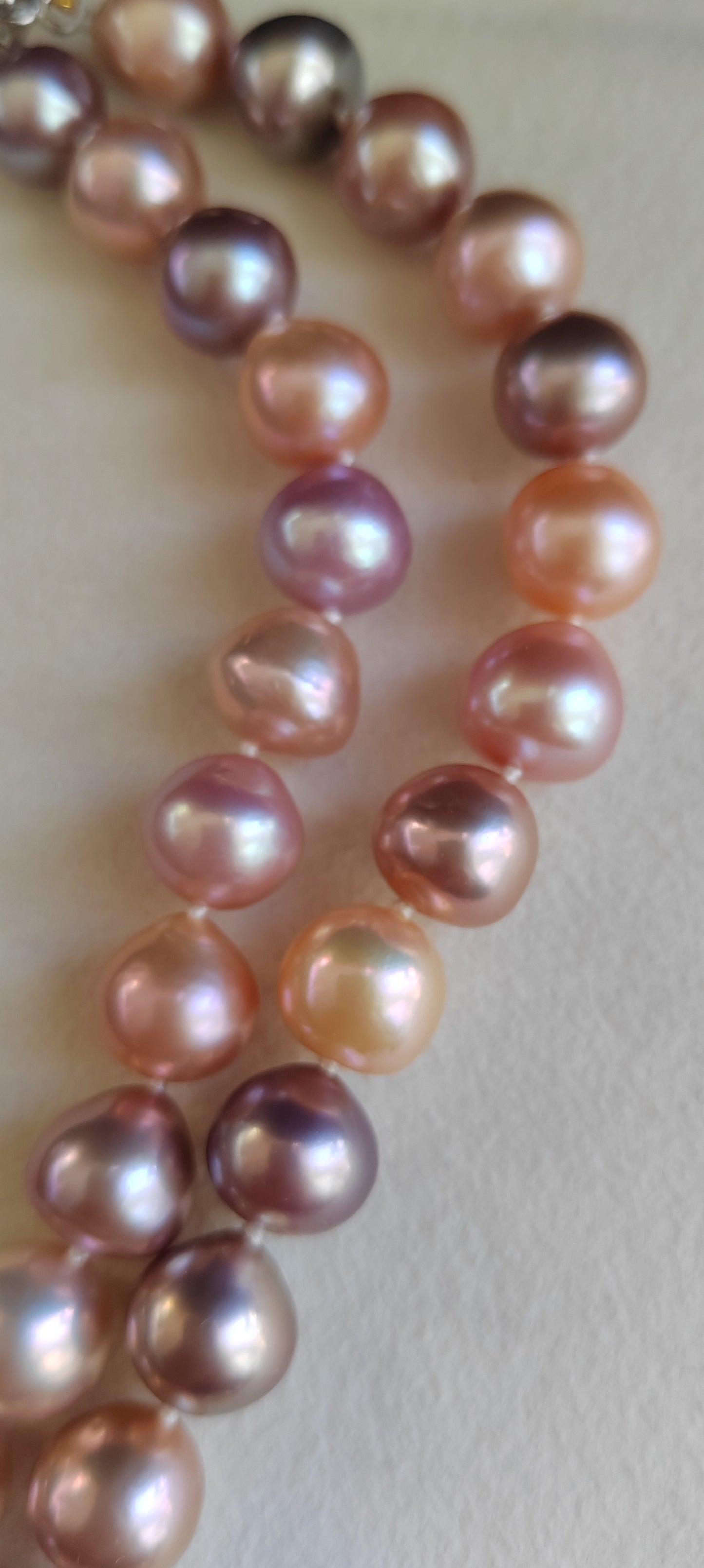 11-13.4mm Genuine freshwater pearl Rainbow necklace