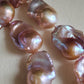 15.5-19.2mm Genuine freshwater pearl big baroque necklace