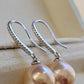 'Fairy Peach' Jewellery set Genuine freshwater pearls 11.8-12.2mm
