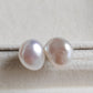 9mm Genuine freshwater Keshi pearls essential earrings studs silver